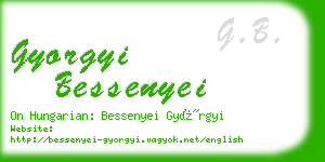 gyorgyi bessenyei business card